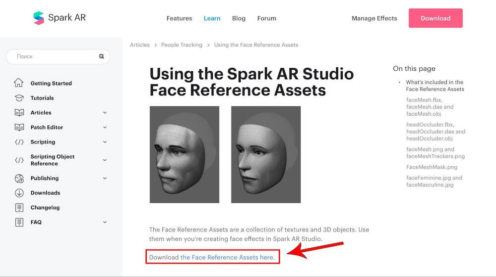Download the Face Reference Assets here